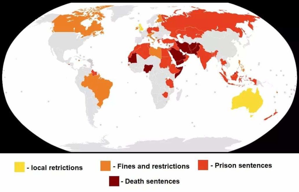 Countries with most strict laws and penalties