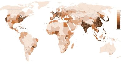 Global population density