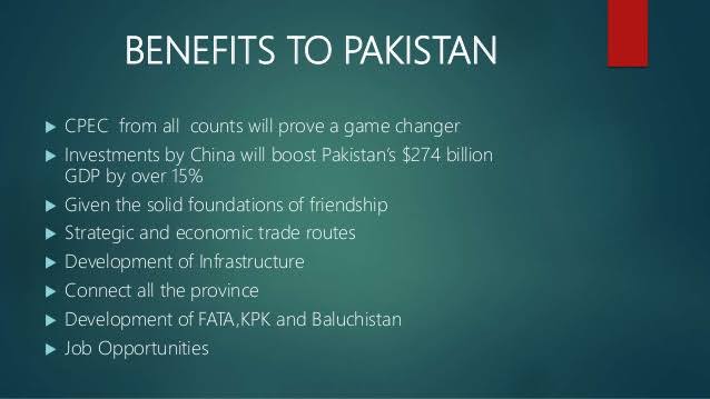 CPEC Benefits to Pakistan